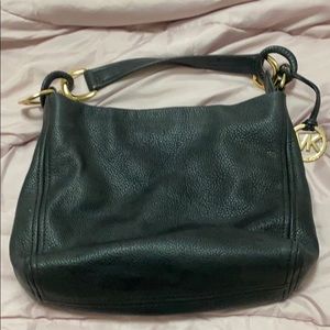 Black leather michal kors shoulder bag